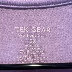 Tek Gear Lavender Activewear Top 2X